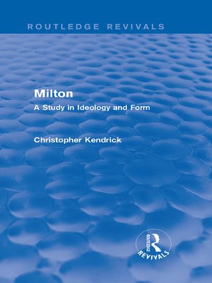 cover image of Milton (Routledge Revivals)